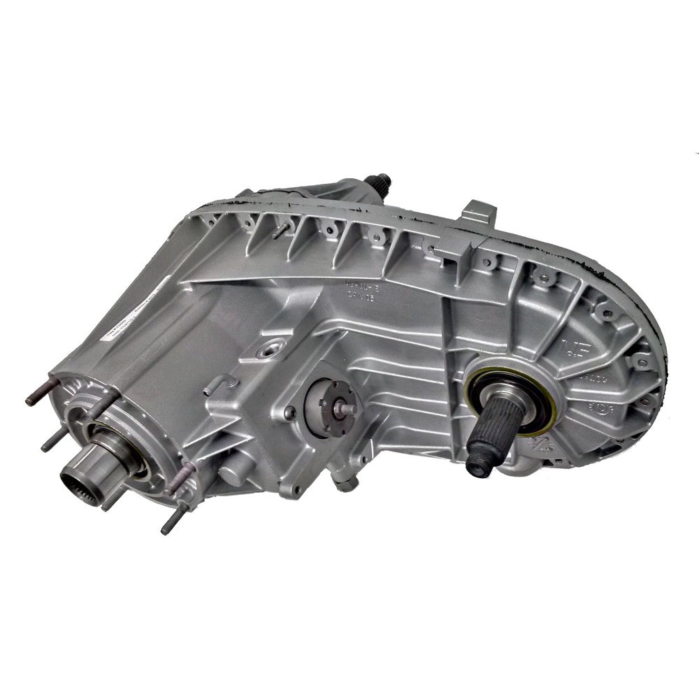 Side view of a remanufactured NP-271D transfer case on white
